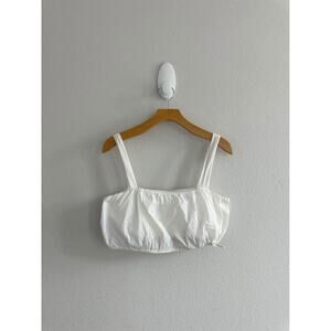 Daily Drills Women’s Large Logo Bubble‎ Cropped Cinchable Tank Sz L